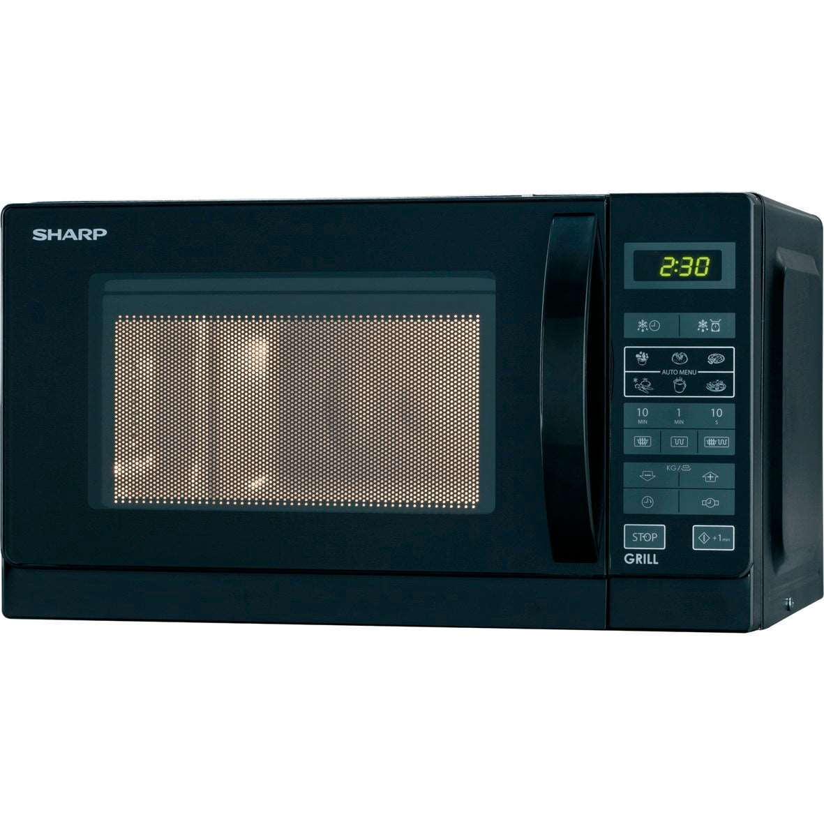 SHARP R-642BKW Mikrowelle 20L mit Grillfunktion