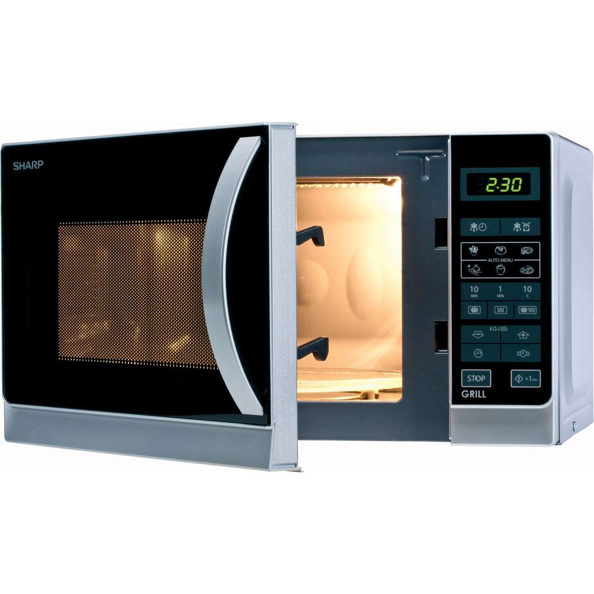 SHARP R-642INW Mikrowelle 20L mit Grillfunktion