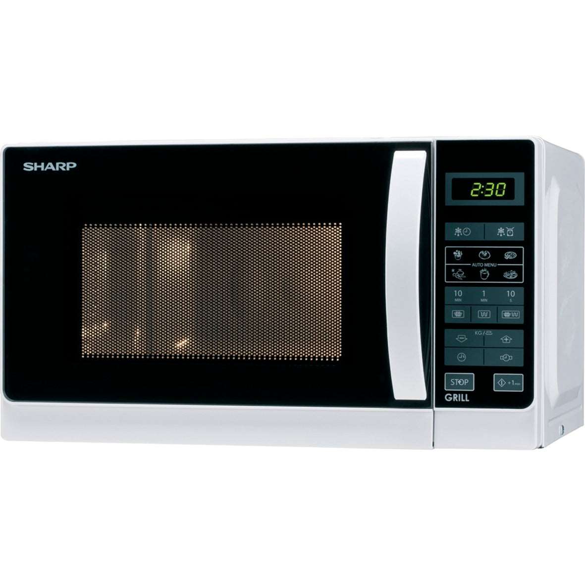 SHARP R-642WW Mikrowelle 20L mit Grillfunktion