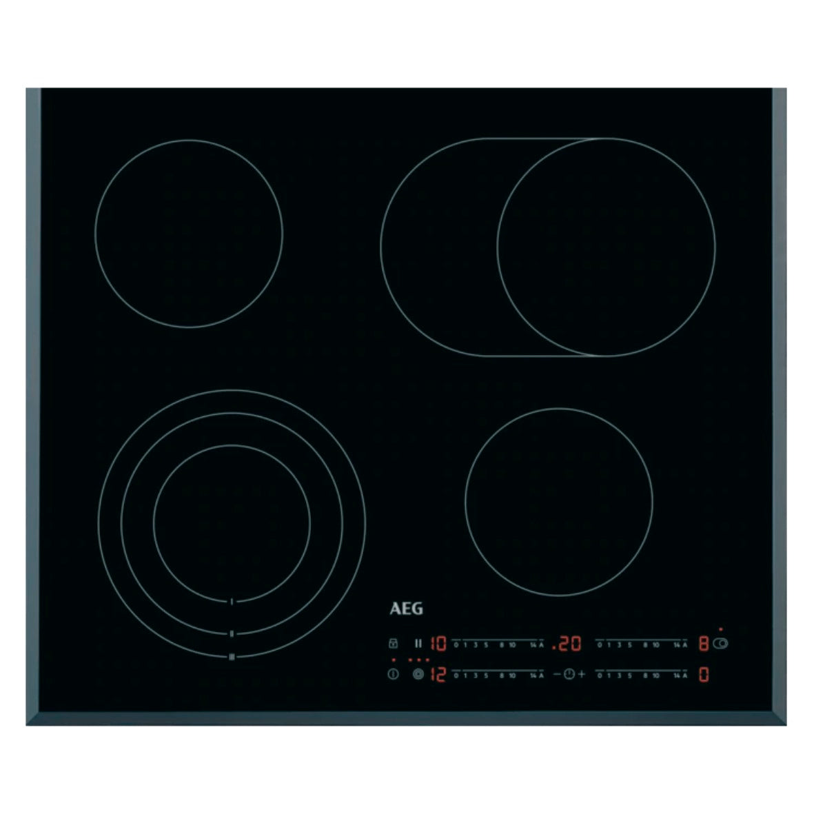 AEG HK654070F-B Autarkes Glaskeramikkochfeld 60cm Facettendesign