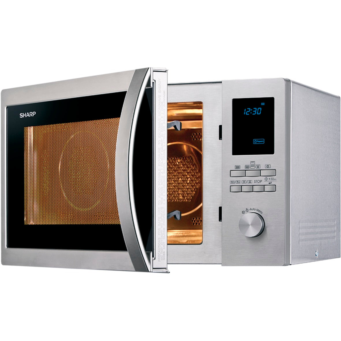 SHARP R-922STWE Mikrowelle 32L mit Grill + Heißluftfunktion