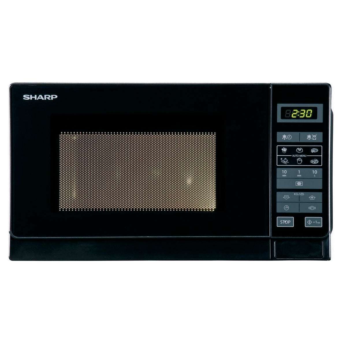 SHARP R-742BKW Mikrowelle 25L mit Grillfunktion