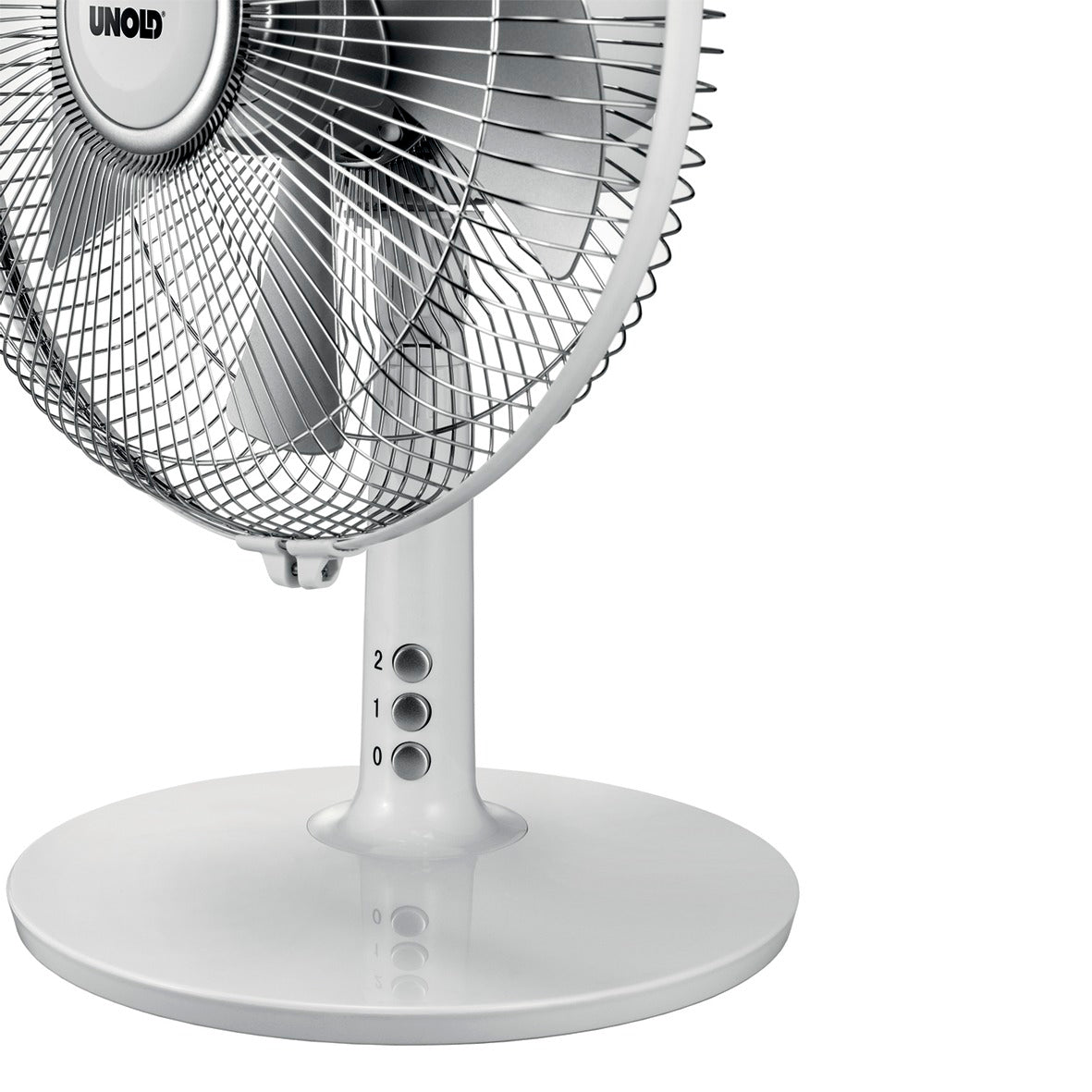 UNOLD 86810 Tischventilator Silverline weiß