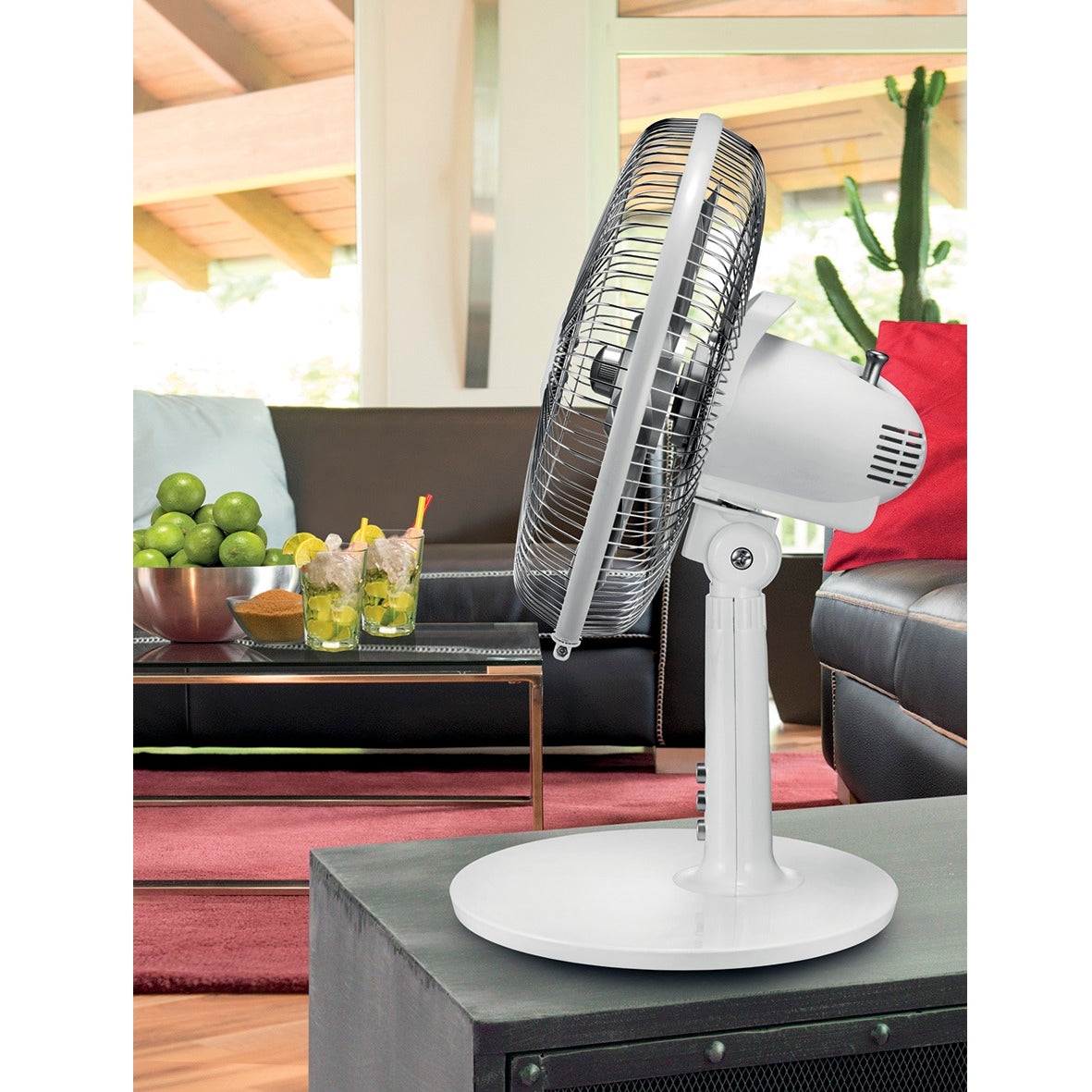 UNOLD 86810 Tischventilator Silverline weiß