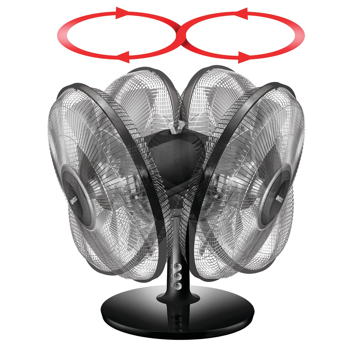 UNOLD 86817 Tischventilator Silverline schwarz