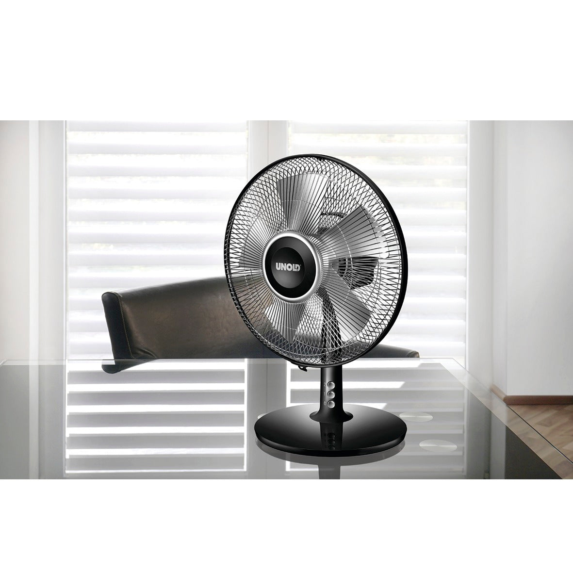 UNOLD 86817 Tischventilator Silverline schwarz