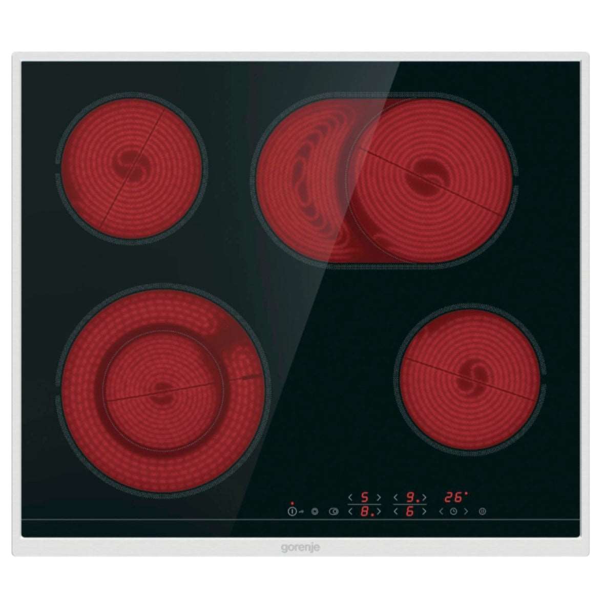 gorenje ECT643BX Autarkes Glaskeramikkochfeld 60cm mit Edelstahlrahmen