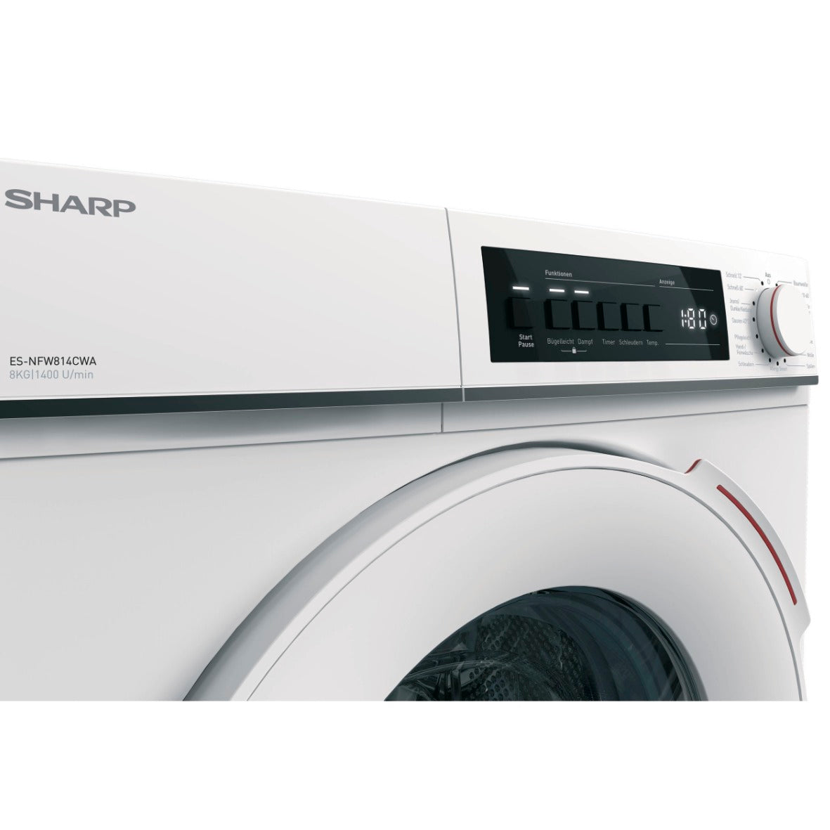SHARP ES-NFW814CWA-DE Waschmaschine 8kg 1330UpM Frontlader