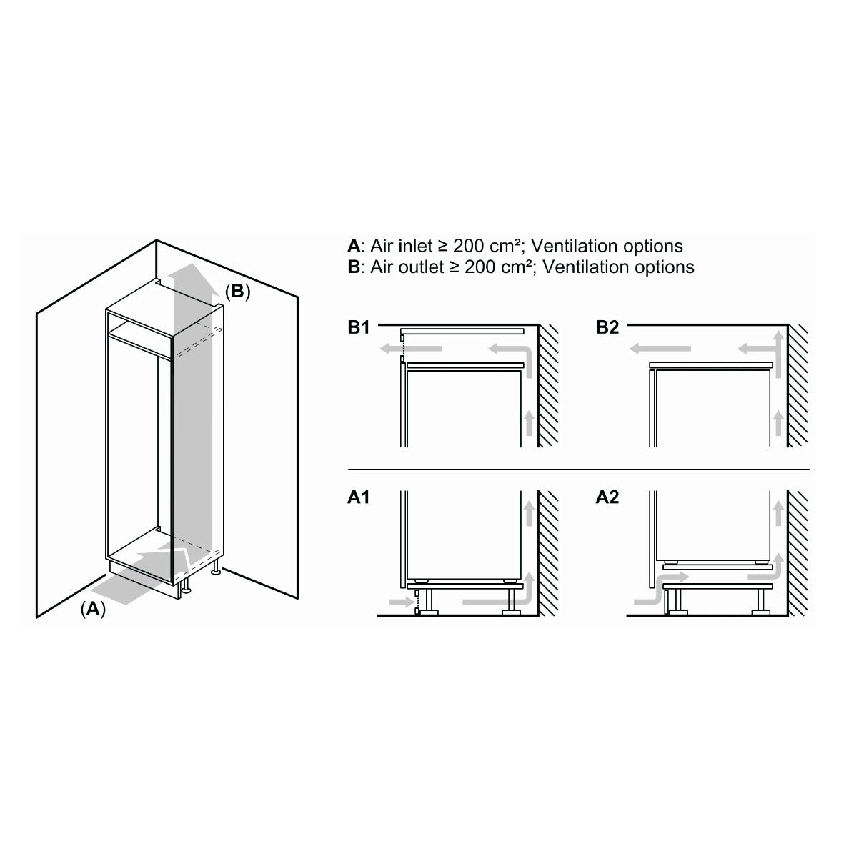 SIEMENS KI21RVFE0 Einbaukühlschrank 88x56cm