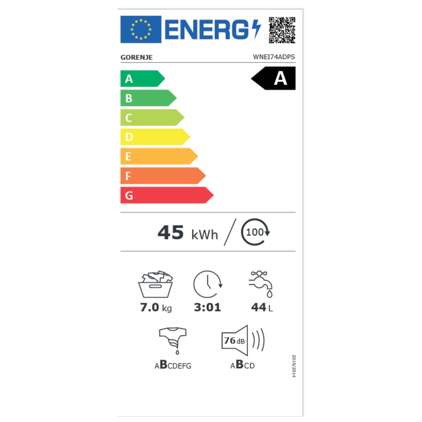 Gorenje WNEI74ADPS Waschmaschine 7kg