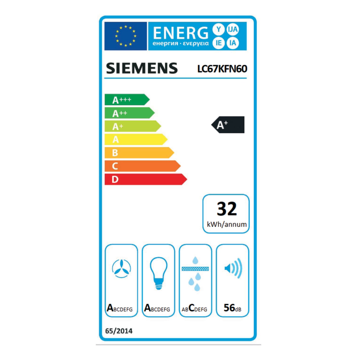 Siemens LC67KFN60 Kopffreihaube 60cm