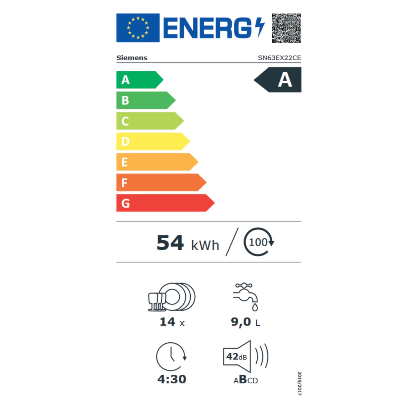 Siemens SN63EX22CE Geschirrspüler vollintegriert