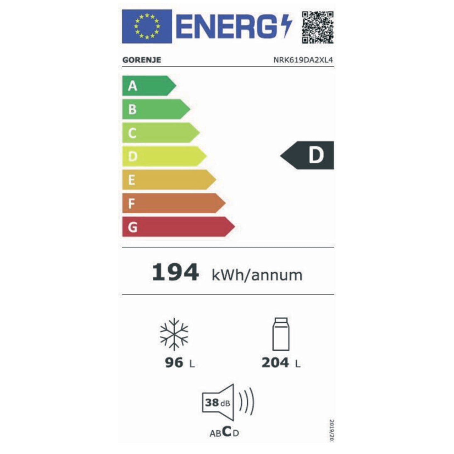 Gorenje NRK619DA2XL4 Kühl-Gefrierkombination