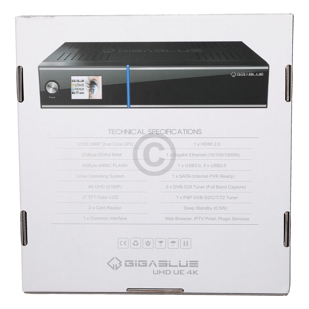 Receiver GigaBlue UHD UE 4K / 2x DVB-S2x FBC Tuner