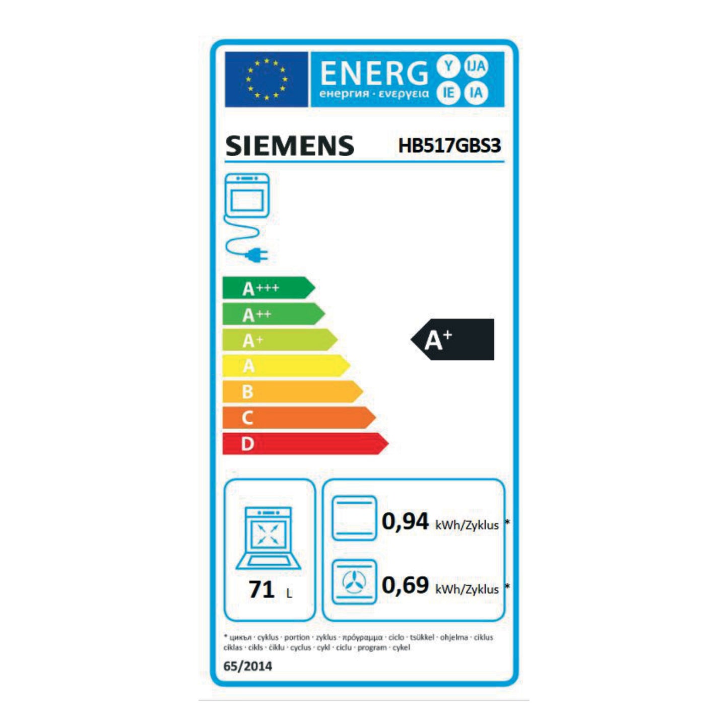 Siemens HB517GBS3 Backofen autark