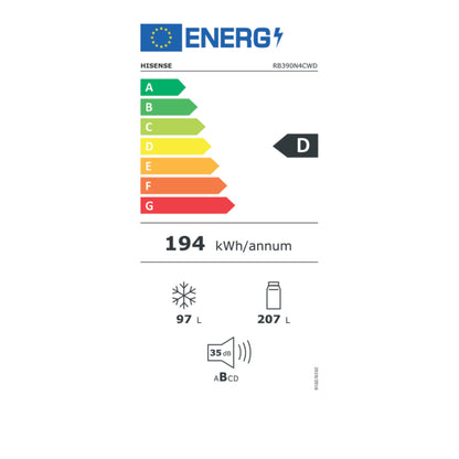 Hisense RB390N4CWD Kühl-Gefrierkombination