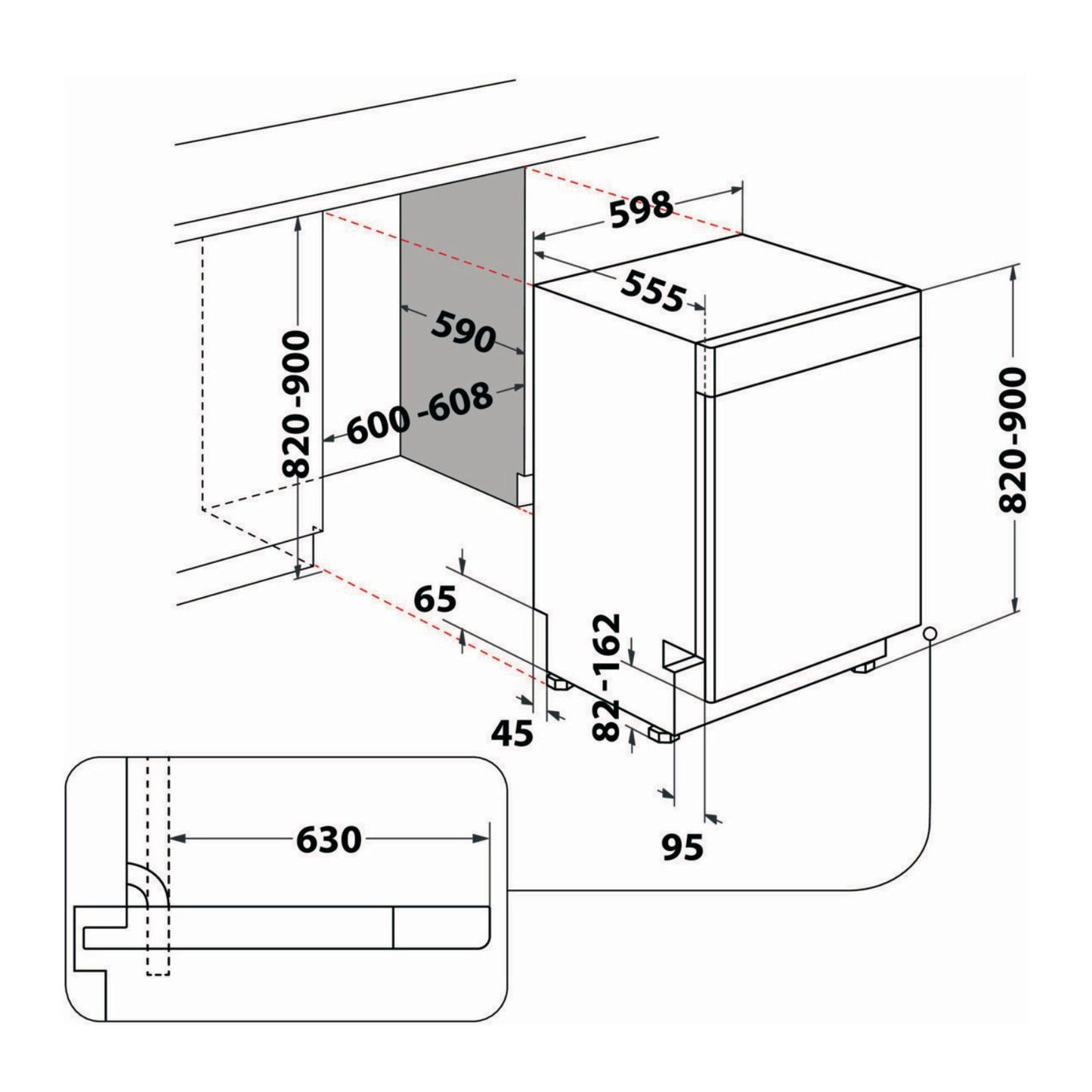 Bauknecht B7U HP43XA Unterbau-Geschirrspüler 60cm