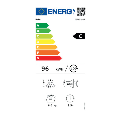 Beko B3T42240S Wärmepumpentrockner 8kg